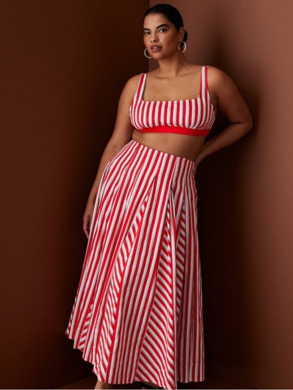 Pleated Poplin Striped
Midi Skirt - Rosie Assoulin x
Target Red 4 NWT